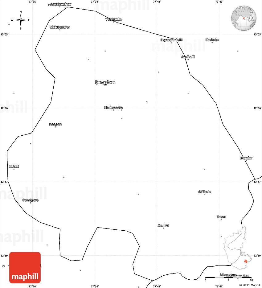 Bangalore balangkas ng mapa
