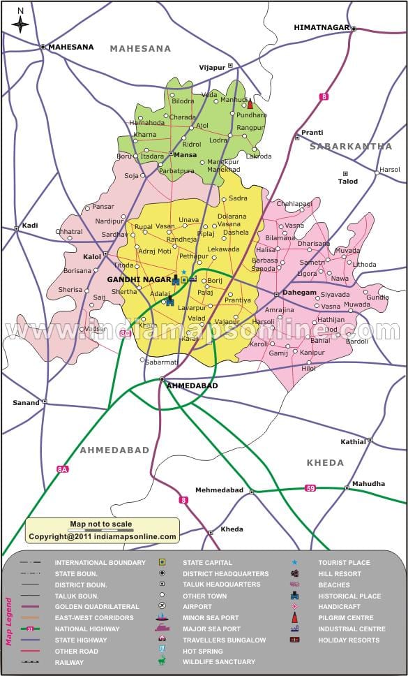 Bangalore gandhinagar mapa