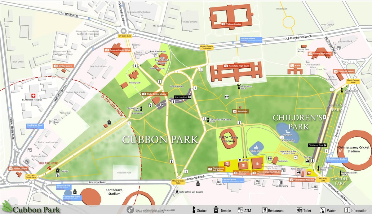 mapa ng Lalbagh Bangalore